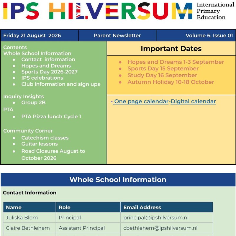 newsletter august 21